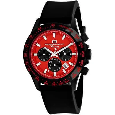 OCEANAUT OCEANAUT MENS BIARRITZ RED DIAL WATCH - OC6115R