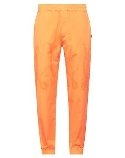 OCTOPUS OCTOPUS MAN PANTS ORANGE SIZE XS COTTON, ELASTANE