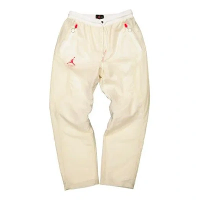 OFF-WHITE Air Jordan x Off-White Logo Printing Sports Long Pants 'Cream White'