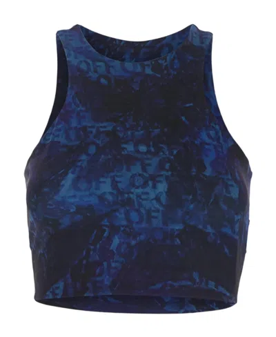 OFF-WHITE OFF-WHITE ALL-OVER PRINTED SLEEVELESS TOP