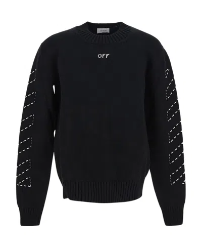 OFF-WHITE OFF-WHITE ARROWS MOTIF CREWNECK KNITTED JUMPER