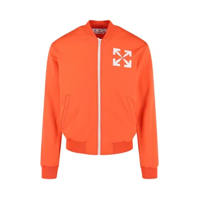 OFF-WHITE OFF-WHITE ARROWS PRINT BOMBER TRACK JACKET 'ORANGE/WHITE'