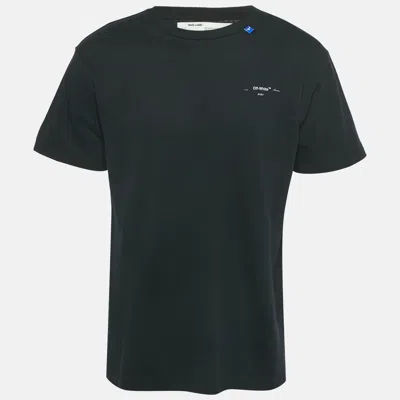 OFF-WHITE BLACK BACKBONE PRINT COTTON T-SHIRT S