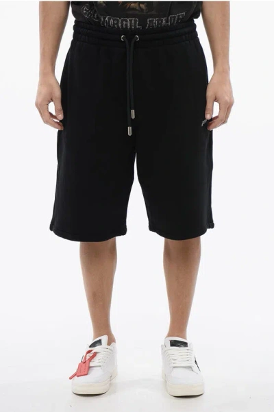 OFF-WHITE Brushed Cotton BANDANA Embroidered Jogger Shorts