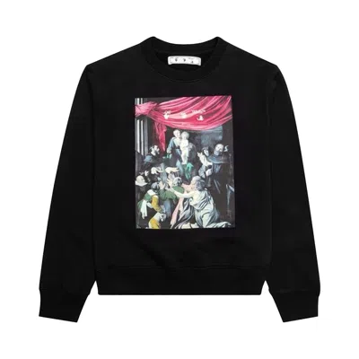 OFF-WHITE OFF-WHITE CARAVAGGIO PAINTING SLIM CREWNECK 'BLACK'