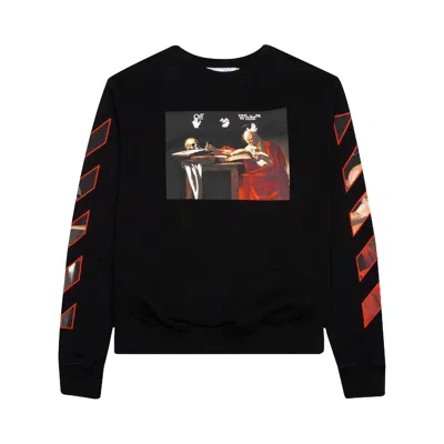 OFF-WHITE OFF-WHITE CARAVAGGIO SLIM CREWNECK 'BLACK/RED'