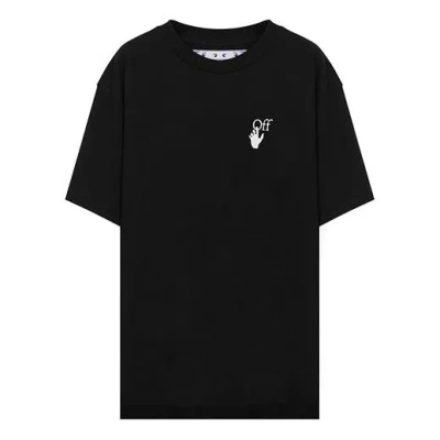 OFF-WHITE Off-White Comfort Loose Crewneck Short Sleeve Unisex Black