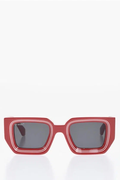 OFF-WHITE Contrasting Detailed FRANCISCO Rectangular Sunglasses