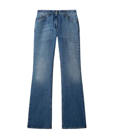 OFF-WHITE OFF-WHITE LOGO PATCH FLARED JEANS