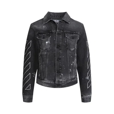 OFF-WHITE OFF-WHITE DIAG OUTLINE PAINT SLIM JACKET 'GREY'