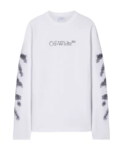 OFF-WHITE DIAG-STRIPE EMBROIDERED SWEATSHIRT
