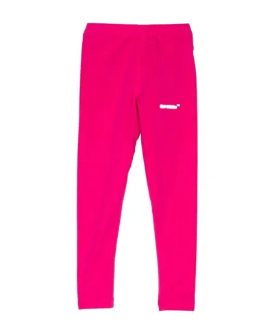 OFF-WHITE DIAG-STRIPE MID-RISE LEGGINGS