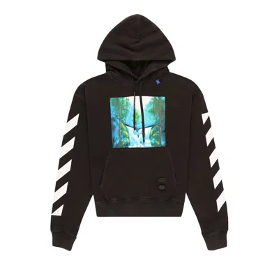 OFF-WHITE OFF-WHITE DIAG WATERFALL OVER HOODIE 'BLACK / MULTICOLOR'