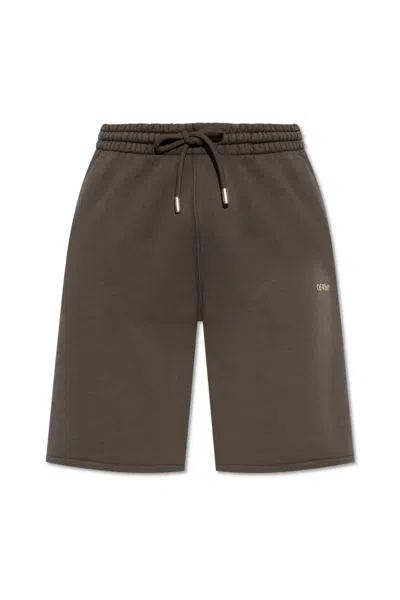 OFF-WHITE OFF-WHITE LOGO EMBROIDERED DRAWSTRING SHORTS