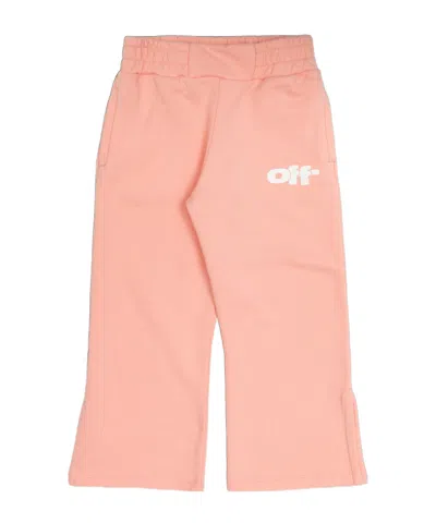 OFF-WHITE OFF-WHITE KIDS LOGO PRINTED STRAIGHT TRACK PANTS
