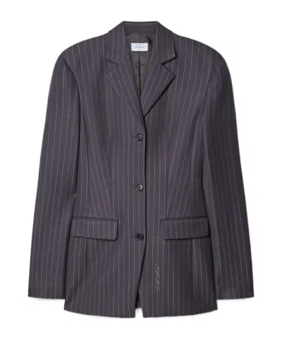 OFF-WHITE OFF-WHITE STRIPED SINGLE-BREASTED BLAZER