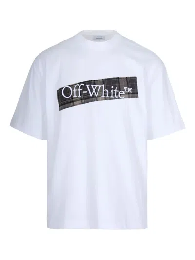 OFF-WHITE FLANNEL DIAGONAL SKATE SHORT-SLEEVE T-SHIRT