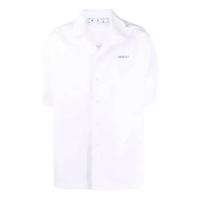 OFF-WHITE Off-White FW21 Lgo Short Sleeve Shirt Loose Fit White