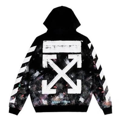 OFF-WHITE Off-White Graffiti Arrow Printing Zipper hooded Long Sleeves Ordinary Version Black
