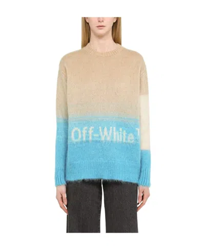 OFF-WHITE OFF-WHITE HELVETIA LOGO INTARSIA-KNIT JUMPER