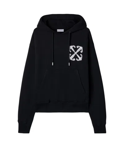 OFF-WHITE OFF-WHITE DRAGON PRINTED DRAWSTRING HOODIE
