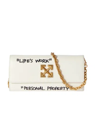 OFF-WHITE JITNEY SLOGAN-PRINT WALLET