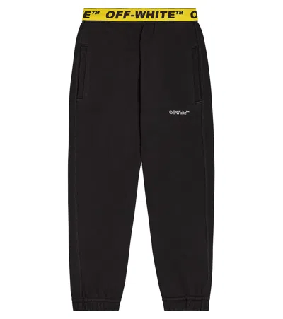OFF-WHITE LOGO COTTON JERSEY SWEATPANTS