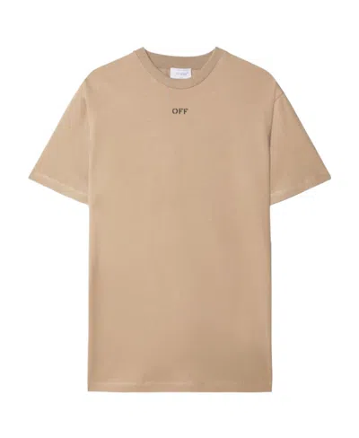 OFF-WHITE OFF-WHITE LOGO EMBROIDERED CREWNECK T-SHIRT