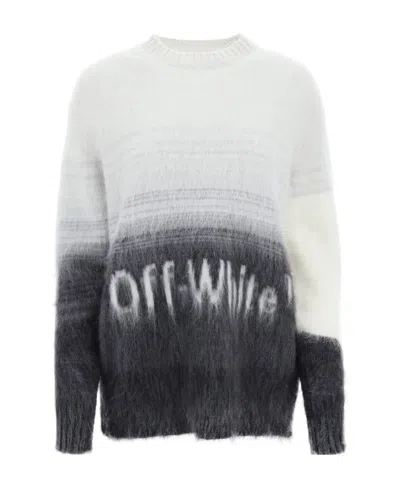 OFF-WHITE LOGO-PRINT GRADIENT JUMPER