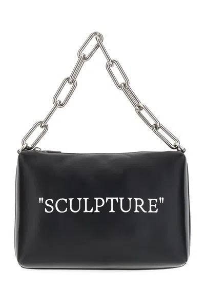 OFF-WHITE OFF-WHITE LOGO PRINTED ZIP-UP SHOULDER BAG