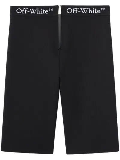 OFF-WHITE LOGO-WAISTBAND ZIP SHORTS