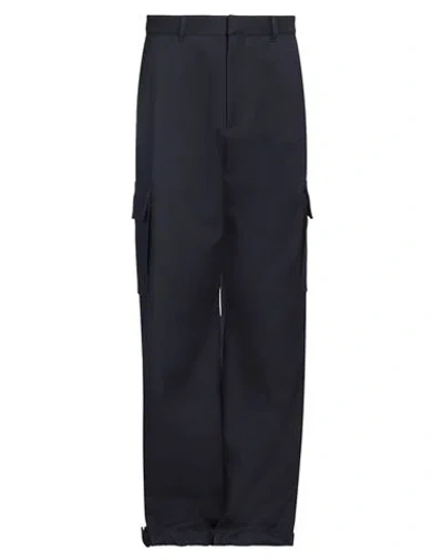 OFF-WHITE OFF-WHITE MAN PANTS MIDNIGHT BLUE SIZE 30 WOOL, COTTON