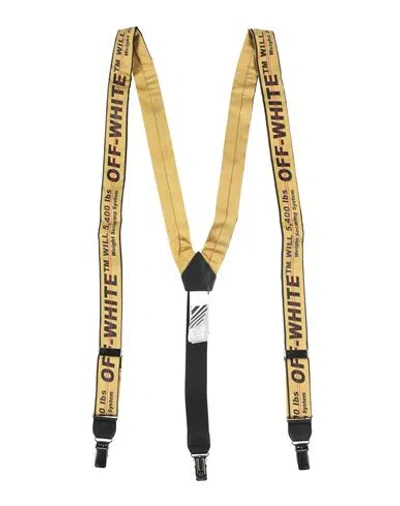 OFF-WHITE OFF-WHITE MAN SUSPENDERS YELLOW SIZE - TEXTILE FIBERS