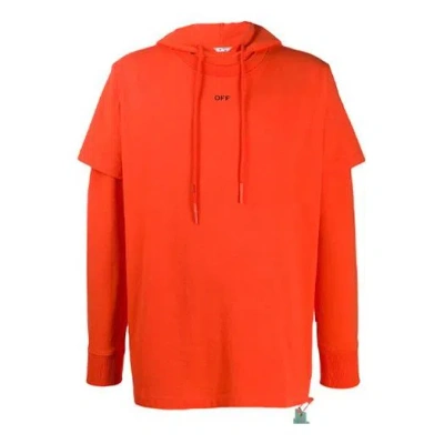 OFF-WHITE Men's Off-White Arrow Logo Orange Red