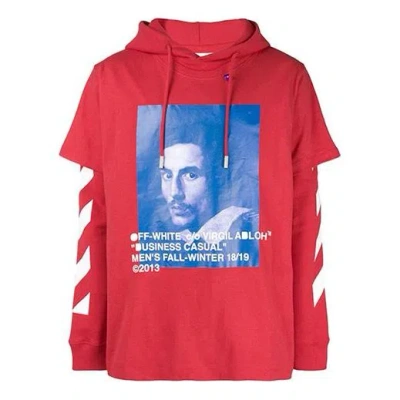 OFF-WHITE Men's Off-White Portrait Printing Red