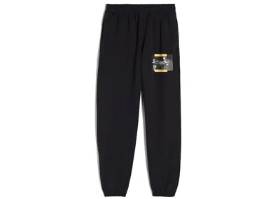 OFF-WHITE MEN'S OFFWHITE CARAVAGGIO PAINTING SWEATPANTS IN BLACK/YELLOW