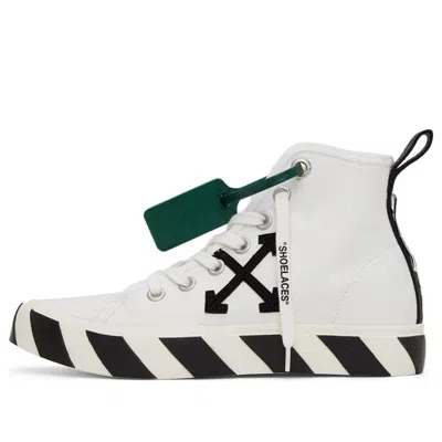 OFF-WHITE Off-White Mid-Top Vulcanised Canvas Sneaker 'White Green Black'