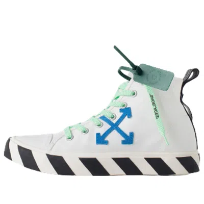OFF-WHITE Off-White Mid-Top Vulcanized Canvas Sneaker 'White Blue Green Black'