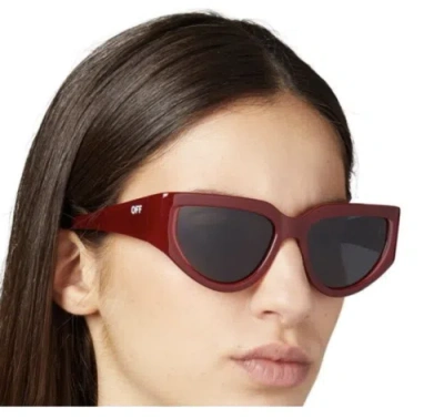 OFF-WHITE OFF-WHITE OERI116S24PLA0012807 SEWARD BURGUNDY DARK GREY SUNGLASSES