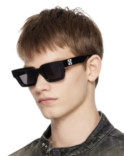 OFF-WHITE OFF-WHITE OERI126S24PLA0011007 VIRGIL BLACK DARK GREY SUNGLASSES