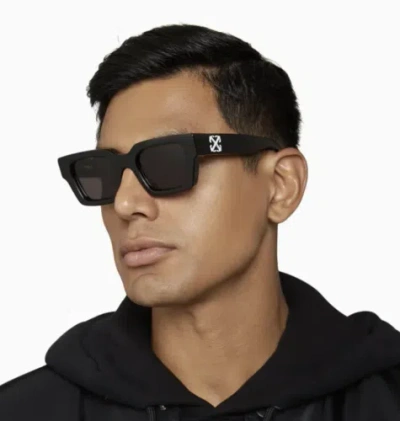 OFF-WHITE OFF-WHITE OERI126S24PLA0011007 VIRGIL BLACK DARK GREY SUNGLASSES
