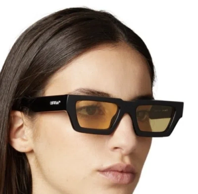 OFF-WHITE OFF-WHITE OERI129S24PLA0011018 MANCHESTER BLACK YELLOW SUNGLASSES