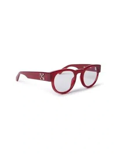 OFF-WHITE OFF-WHITE OERJ058S24PLA0012800 STYLE 58 BURGUNDY EYEGLASSES