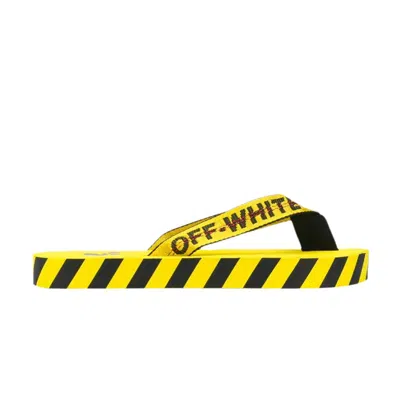 OFF-WHITE OFF-WHITE OFF-WHITE FLIP FLOPS 'GRAPHIC PRINT - YELLOW' | MEN'S SIZE 43
