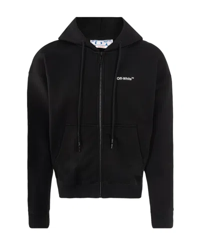 OFF-WHITE PAINTING-PRINT ZIP-UP HOODIE