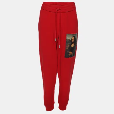 OFF-WHITE RED JERSEY MONALISA TRACK PANTS M