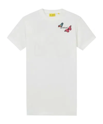 OFF-WHITE PRINTED T-SHIRT DRESS