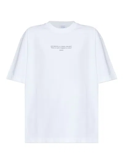 OFF-WHITE SHORT-SLEEVE COTTON T-SHIRT