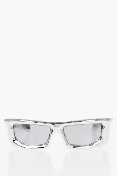 OFF-WHITE Silver-Tone Rectangular Frame VOLCANITE Sunglasses