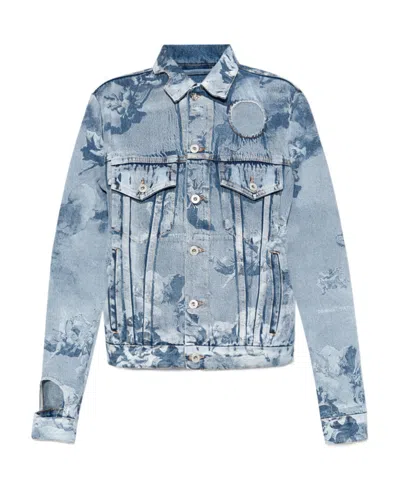 OFF-WHITE OFF-WHITE CUT-OUT LONG-SLEEVED DENIM JACKET